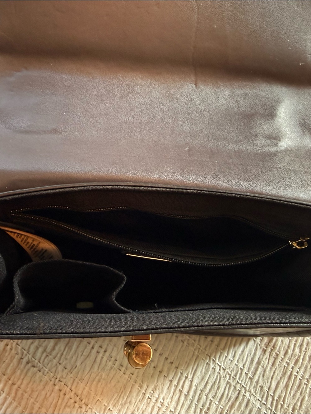 ALDO Brown Croc-Embossed Top Handle Bag with Bamboo Accent - Picture 3 of 3